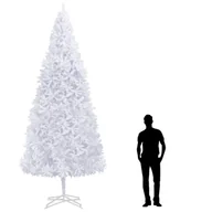 Choinki - vidaXL Sztuczna choinka, 400 cm, biała - miniaturka - grafika 1