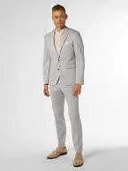 Garnitury - Finshley & Harding London Garnitur męski Mężczyźni Slim Fit Sztuczne włókno niebieski wzorzysty, 44 - miniaturka - grafika 1