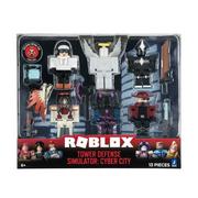 Figurki dla dzieci - Roblox Roblox Kolekcja aktywności: Pakiet 6-elementowy - symulator obrony wieży: Cyber City [zawiera ekskluzywny wirtualny przedmiot] wielokolorowy ROB0598 ROB0598 - miniaturka - grafika 1