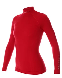 BRUBECK, Koszulka damska termoaktywna, Extreme Wool, czerwony, rozmiar M - Bielizna sportowa damska - miniaturka - grafika 1