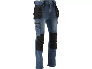 SPODNIE ROBOCZE MONTERSKIE STRETCH JEANS DARK BLUE ROZM. M - Odzież robocza - miniaturka - grafika 3