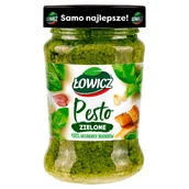 Majonezy i dressingi - Łowicz Pesto zielone 100% naturalnych składników 180g - miniaturka - grafika 1