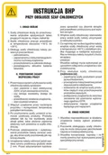 Instrukcje stanowiskowe BHP - IAG19 LNSTRUKCJA BHP PRZY OBSŁUDZE SZAF CHŁODNICZYCH, PN - PŁYTA PCV 1MM; (245X350MM) - miniaturka - grafika 1