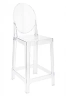 Taborety i hokery - King Home Hoker transparentny, przezroczysty VICTORIA 65 cm - poliwęglan KH010100214 - miniaturka - grafika 1