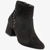 Botki damskie - Botki Damskie Zimowe Buty Na Klocku Goodin Czarne GD-BM-79 Czarny 37 - miniaturka - grafika 1