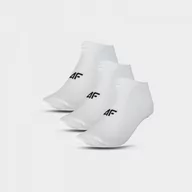 Skarpetki męskie - Męskie skarpetki niskie (3-pack) 4F 4FWMM00USOCM277 - białe - miniaturka - grafika 1