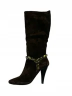 Kozaki damskie - Brązowe kozaki na obcasie TwoLips 36 - miniaturka - grafika 1