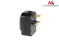 Adaptery i przejściówki - Maclean Adapter zasilania UK na Euro kątowy czarny MCE70 1_432798 - miniaturka - grafika 1