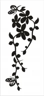 Naklejki na ścianę - Naklejka na ścianę motyl kwiaty dekor Ornament 101, 100x40 cm - miniaturka - grafika 1