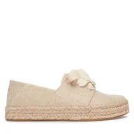 Espadryle damskie - Espadryle Toms Carolina Lace Up 10023062 Beżowy - miniaturka - grafika 1
