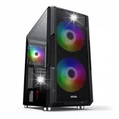 Obudowy komputerowe - Obudowa Modecom Volcano Amirani ARGB czarna, bez zasilacza - miniaturka - grafika 1