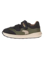 Buty dla dziewczynek - Primigi Skórzane sneakersy "Float" w kolorze khaki - miniaturka - grafika 1