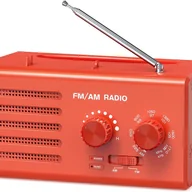 Radia - Przenośne radio AM/FM, wbudowany głośnik, gniazdo słuchawkowe, obsługuje zasilanie przez USB, kolor czerwony - miniaturka - grafika 1