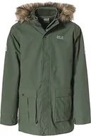 Kurtki i płaszcze dla chłopców - Jack Wolfskin Chłopięce Elk Island 3 w 1 Parka, Thyme Green, 128 - miniaturka - grafika 1