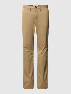 Spodnie męskie - Chinosy o kroju slim fit z wpuszczanymi kieszeniami model ‘TWILL’ - grafika 1