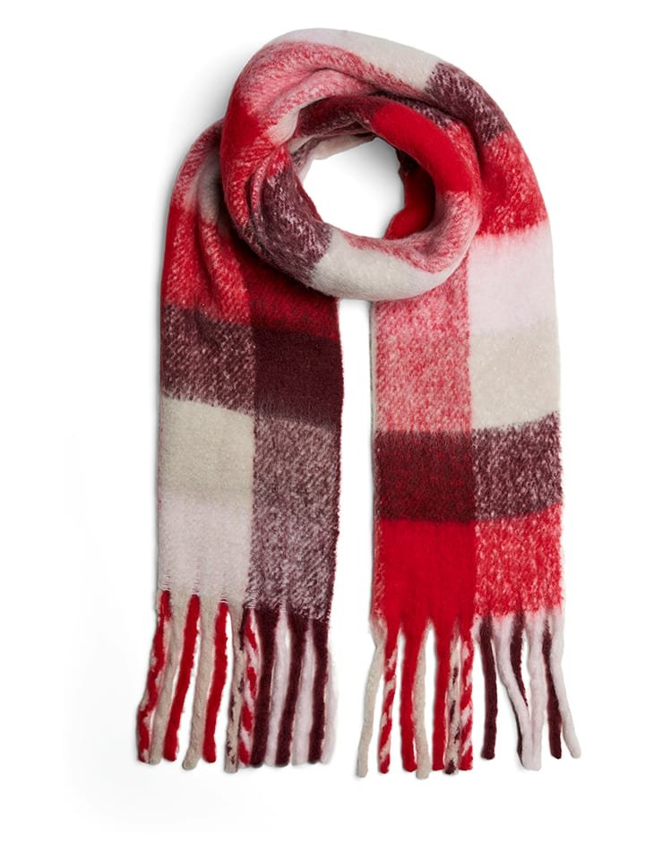 Pieces Szal w kolorze czerwonym