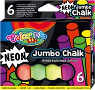 Kreda - Kreda kolorowa jumbo NEON 6 kolorów Colorino 892081PTR - miniaturka - grafika 1