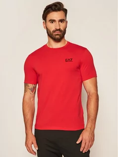 Koszulki męskie - Emporio Armani EA7 T-Shirt 8NPT52 PJM5Z 1451 Czerwony Regular Fit - grafika 1