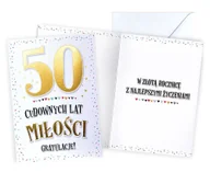 Kartki okolicznościowe i zaproszenia - Kartka na Złote Gody 50 Rocznicę Ślubu V85 - miniaturka - grafika 1