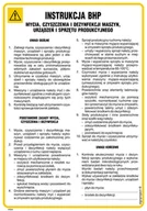 Instrukcje stanowiskowe BHP - IAG64 INSTRUKCJA BHP MYCIA CZYSZCZENIA I DEZYNFEKCJI MASZYN, FN - FOLIA SAMOPRZYLEPNA; (245X350MM) - miniaturka - grafika 1