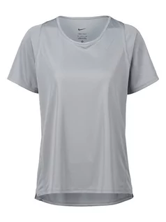 Koszulki sportowe damskie - Nike Koszulka sportowa w kolorze szarym - grafika 1