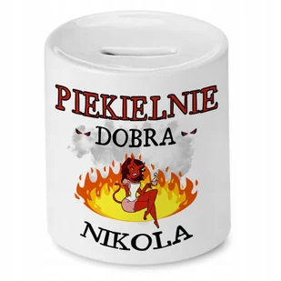 Skarbonka Dla Nikoli na Urodziny Idealny Prezent z Nadrukiem ze Zdjęciem + Opakowanie na prezent (wzór 02) - Skarbonki - miniaturka - grafika 1