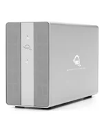 Obudowy i kieszenie na dyski twarde - OWC Mercury Elite Pro Dual with 3-Port USB Hub, Drive Enclosure (silver, USB 10Gb/s External Storage Solution) - miniaturka - grafika 1