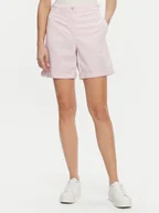 Spodnie sportowe damskie - Tommy Hilfiger Szorty materiałowe WW0WW42457 Różowy Regular Fit - miniaturka - grafika 1