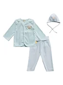 Spodenki dla niemowląt - Steiff 3-częściowy zestaw w kolorze błękitnym - miniaturka - grafika 1