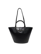 Torebki damskie - Tommy Hilfiger Torebka Heritage Leather Tote AW0AW17209 Czarny - miniaturka - grafika 1