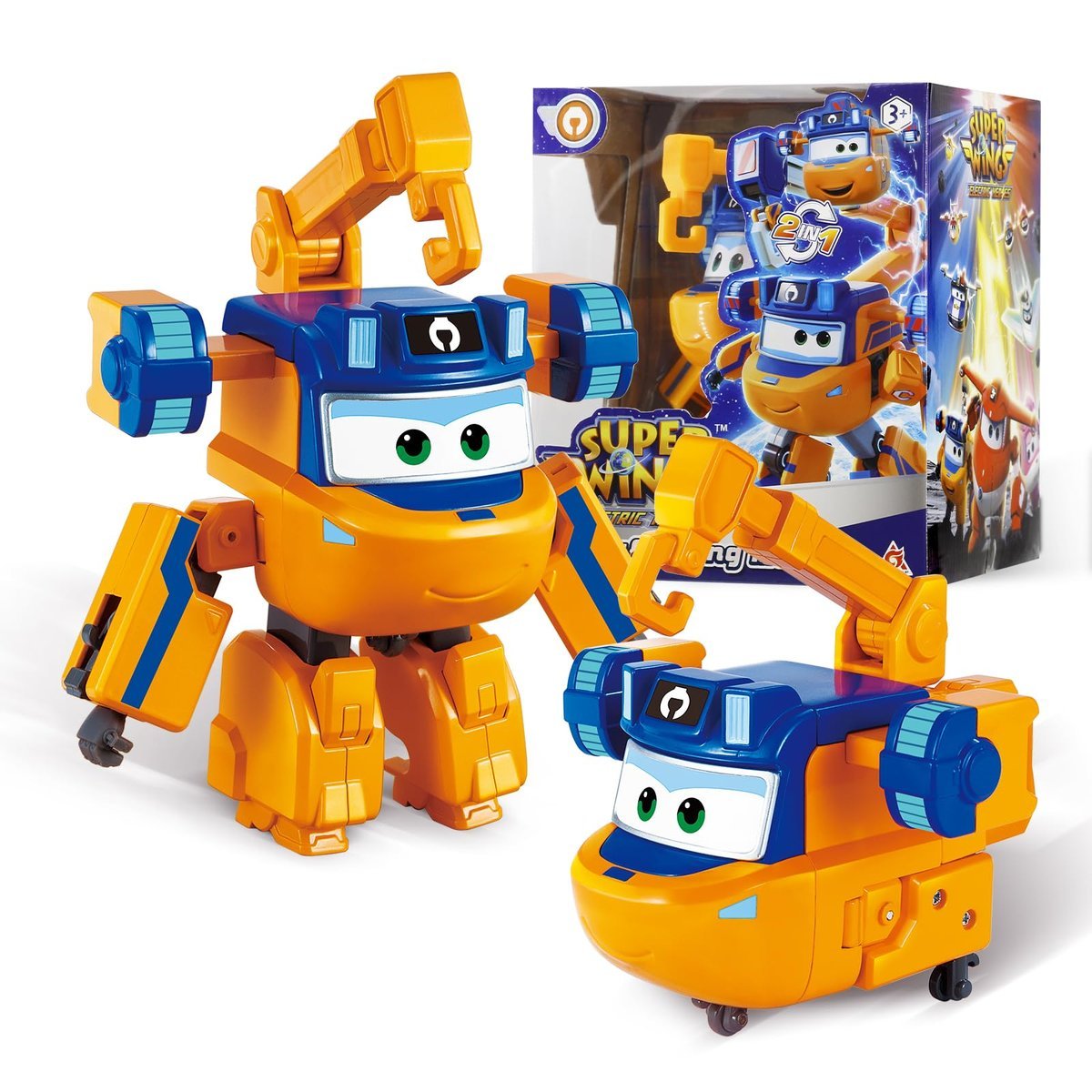Super Wings Transformer Supercharged Marty, wysokość ok. 12,7 cm, lalka dla dzieci, samolot zabawkowy, figurka dla chłopców i dziewcząt od 3 lat