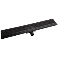 Syfony - BRAVAT BRAVAT Odpływ liniowy z metalowym syfonem BLACK MATT LINE STEEL DRAIN 60 cm - miniaturka - grafika 1