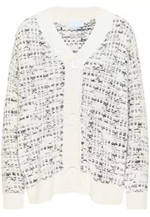 ocy Damska kurtka z dzianiny 82733662, biało-szara, XL/XXL, bia?y szary, XL-XXL - Kurtki damskie - miniaturka - grafika 1