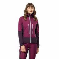 Kurtki narciarskie - Damska kurtka narciarska Jack Wolfskin ALPSPITZE HOODY W wild berry - XS - miniaturka - grafika 1