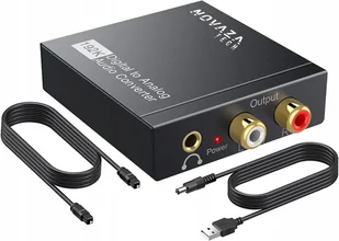 Konwerter Adapter optyczny cyfrowy TOSLINK COAXIAL CINCH RCA STREAMING PCM - Przetworniki DAC - miniaturka - grafika 1