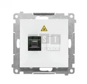 Pozostałe akcesoria sieciowe - TGS1.01/111 Simon 55 Gniazdo światłowodowe / optyczne pojedyncze SC/APC moduł Biały mat TGS1.01/111 - miniaturka - grafika 1