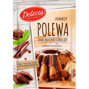 Delecta Polewa smak mlecznej czekolady 100g - Dodatki do ciast w proszku - miniaturka - grafika 1