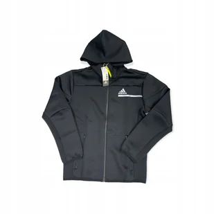Rozpinana czarna bluza męska kaptur ADIDAS M - Bluzy męskie - miniaturka - grafika 1