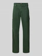 Spodnie męskie - Jeansy o kroju straight fit z 5 kieszeniami - miniaturka - grafika 1