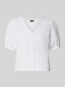 Bluzki damskie - Bluzka o kroju regular fit z haftem angielskim model ‘TAYA’ - miniaturka - grafika 1