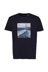 ESPRIT Męski T-shirt 043EE2K350, 400/NAVY, XS, 400/granatowy, XS - Koszulki męskie - miniaturka - grafika 1