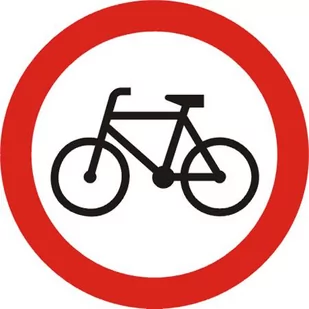 Znak drogowy zakazu B-9 Zakaz wjazdu rowerów - Wyposażenie miejsc publicznych - miniaturka - grafika 1