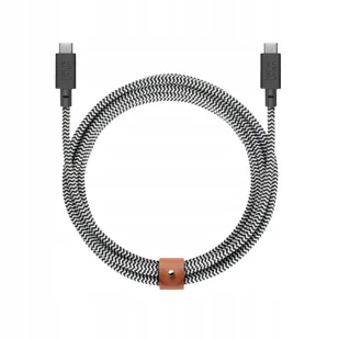 Native Union Belt Cable XL 100W - kabel USB-C - USB-C, 3 m (zebra) - Kable USB - miniaturka - grafika 1