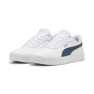 Damskie sneakersy Carina 2.0 PUMA White Gray Skies Island Pink - Buty trekkingowe damskie - miniaturka - grafika 1