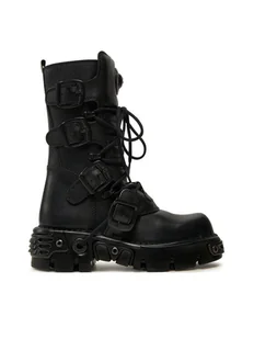 NEW ROCK Glany M-373-S18 Czarny - Glany damskie - miniaturka - grafika 1