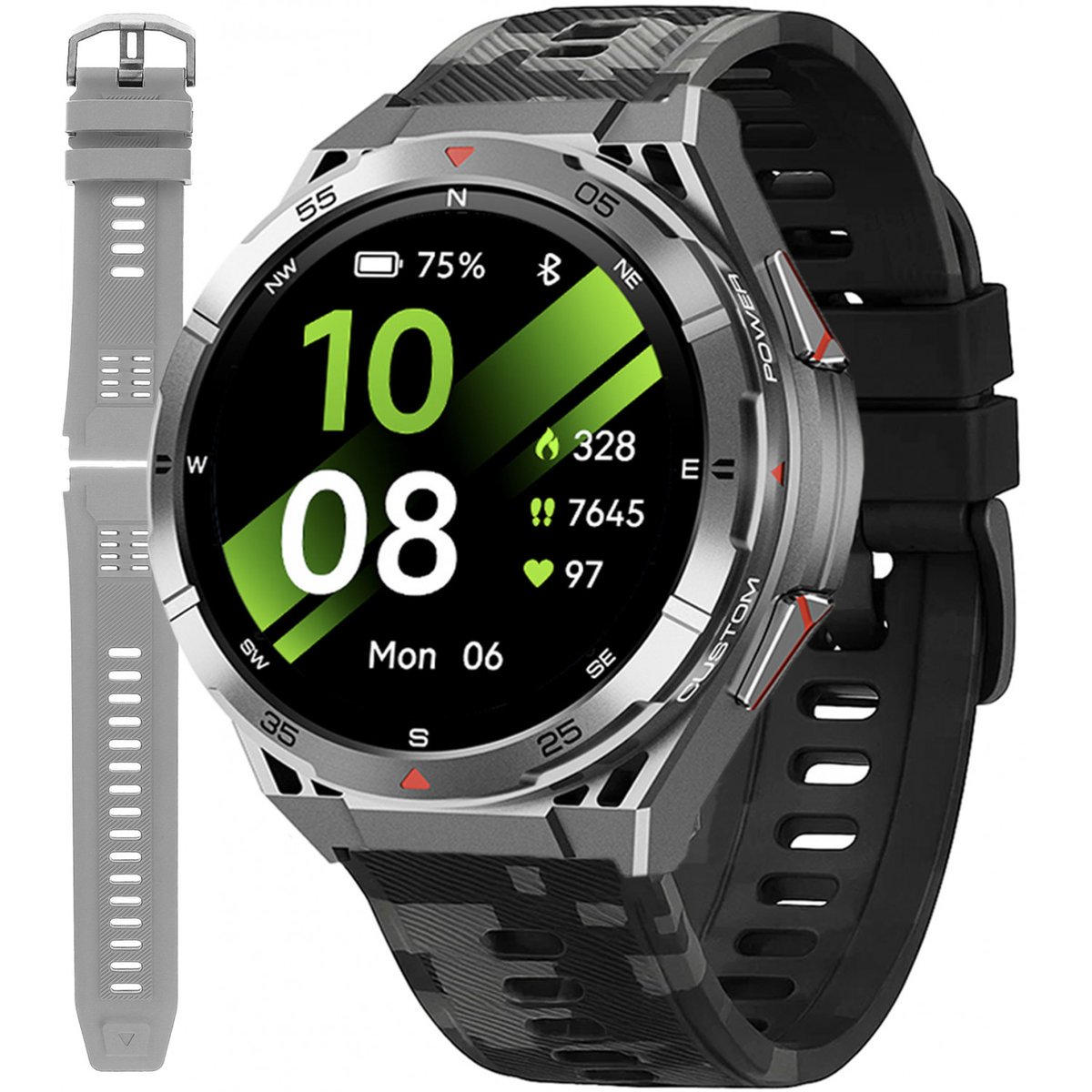 SMARTWATCH ENTER PATHFINDER - Kompas Barometr Wysokościomierz 480 mAh