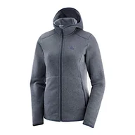Kurtki damskie - Salomon damska kurtka sportowa z kapturem, bluza z kapturem Bise W, poliester, szary (Ebony), rozmiar XL, LC1178600 - miniaturka - grafika 1