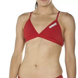 Biustonosze - Arena Damski biustonosz bikini Solid Tie, czerwony (Red-white (45), 152JR 000002A246-045 - grafika 1