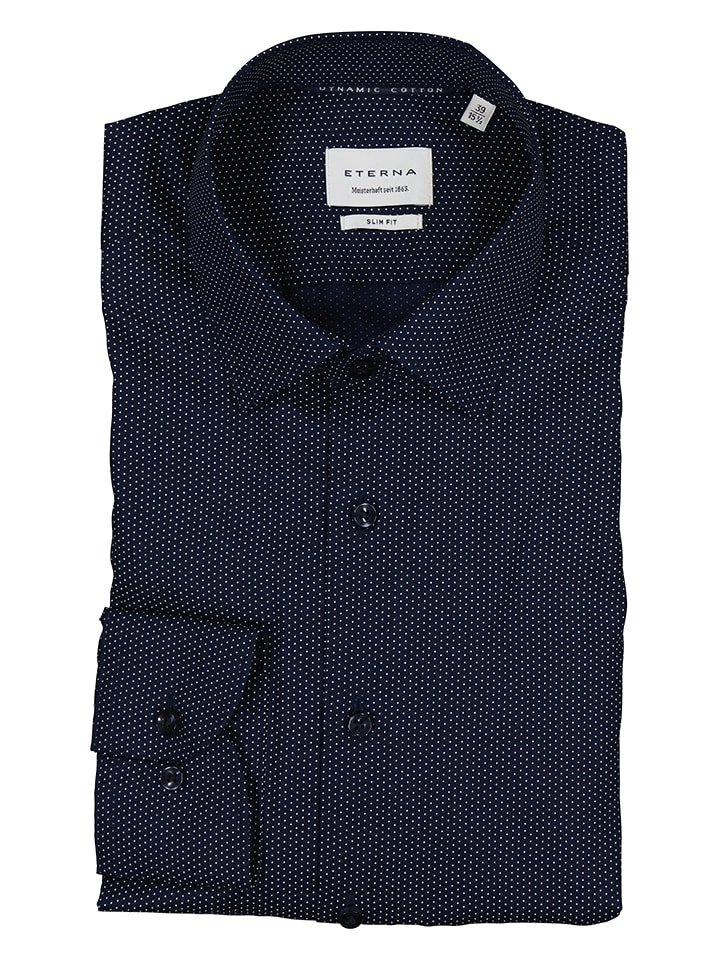 Eterna Koszula - Slim fit - w kolorze granatowym