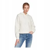 Bluzy damskie - GUESS BLUZA DAMSKA Z KAPTUREM NEW ALISA HOODED SWEATSHIRT ECRU r.XS - miniaturka - grafika 1